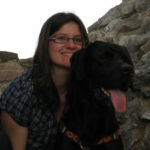 Sandra mit ihrem Hund